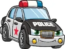 Cartoon Police Car...